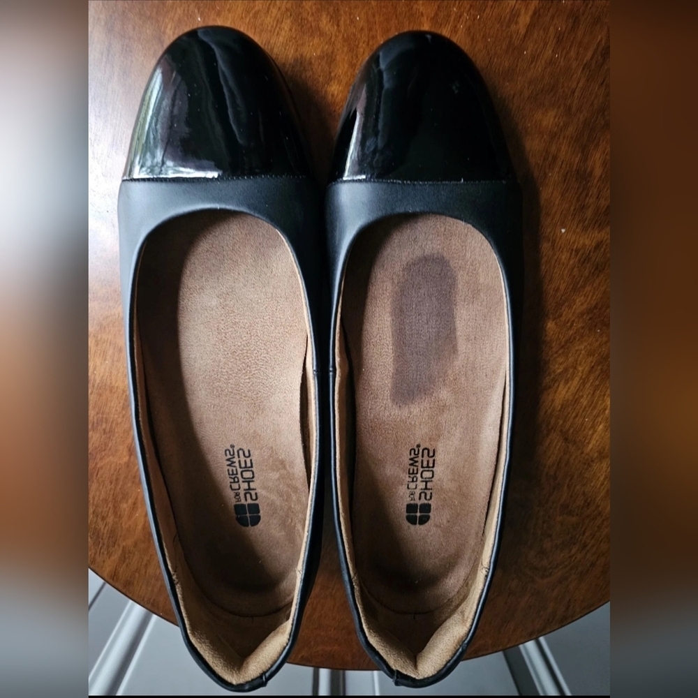 Dr. Scholl's Glossy Black Flats